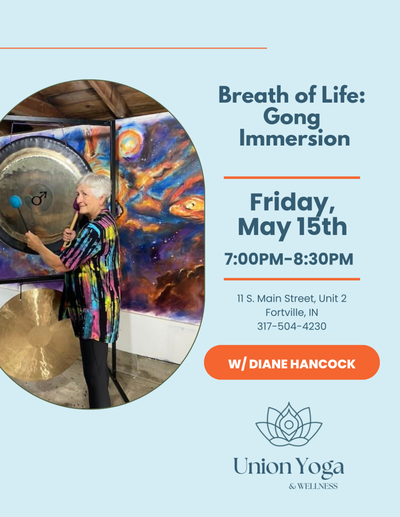 Image of Poster for the Breath of Life Gong Immersion event on May 15 2026.